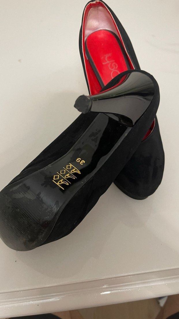 Kadın Siyah Rugan Stiletto Topuklu Ayakkabı - Görsel 4