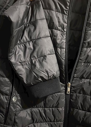 Siyah Fermuarlı Kadın Günlük Ceket - Görsel 4