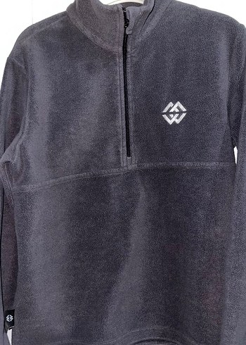 Gri Fermuarlı Erkek Polar Sweatshirt - Görsel 4