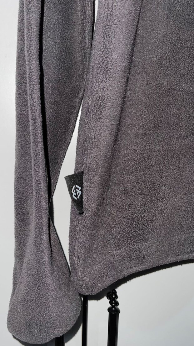 Gri Fermuarlı Erkek Polar Sweatshirt - Görsel 5