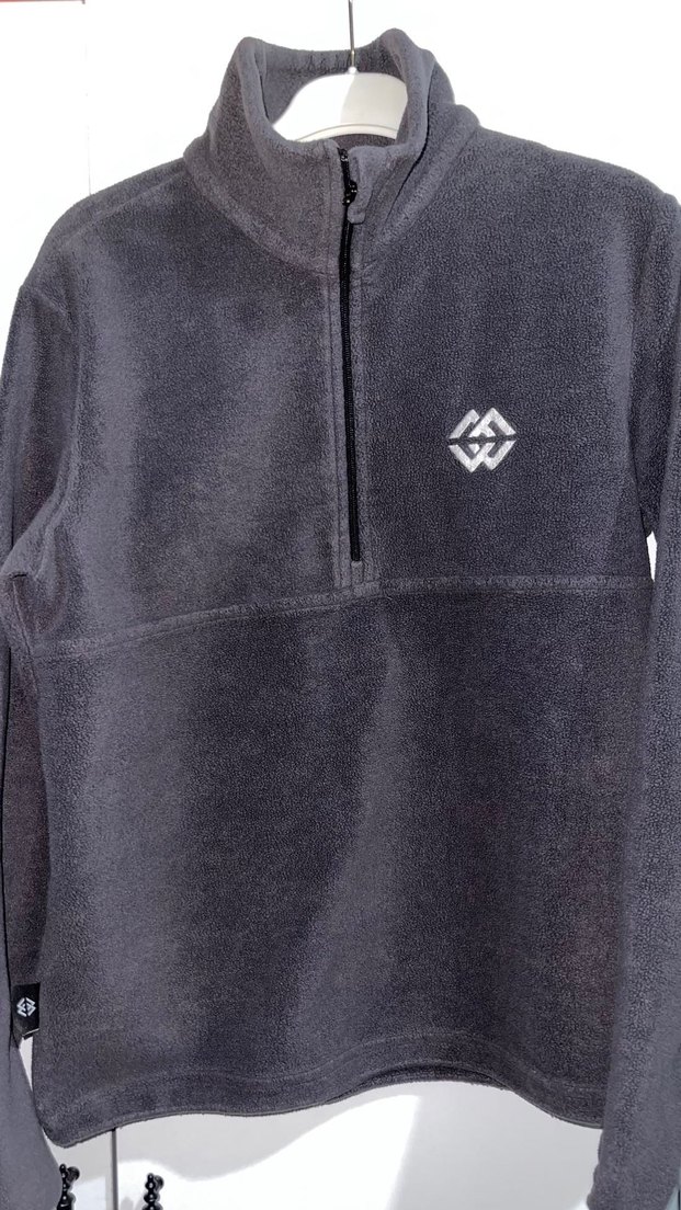 Gri Fermuarlı Erkek Polar Sweatshirt - Görsel 4