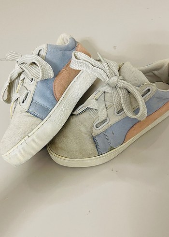 Renkli Blok Topuklu Kadın Spor Ayakkabı - Görsel 2