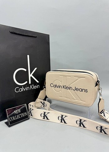 Koyu Mavi Calvin Klein Kot Kadın Çapraz Çanta - Görsel 6