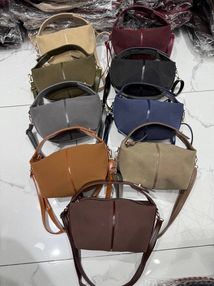 Kahverengi Deri Kadın Çanta Tokalı - Görsel 4