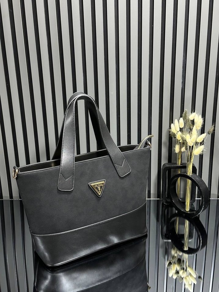 Gri Deri Kadın Omuz Çantası - Görsel 4