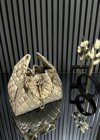 Zincir Detaylı Kahverengi Deri Kadın Çanta - Görsel 5