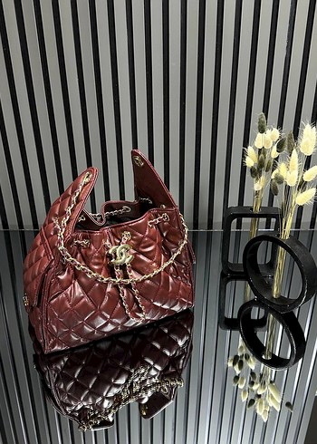 Zincir Detaylı Kahverengi Deri Kadın Çanta - Görsel 7