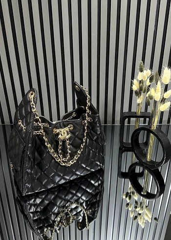 Zincir Detaylı Kahverengi Deri Kadın Çanta - Görsel 10