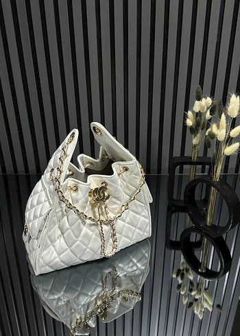 Zincir Detaylı Kahverengi Deri Kadın Çanta - Görsel 2