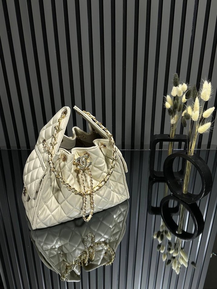 Zincir Detaylı Kahverengi Deri Kadın Çanta - Görsel 4