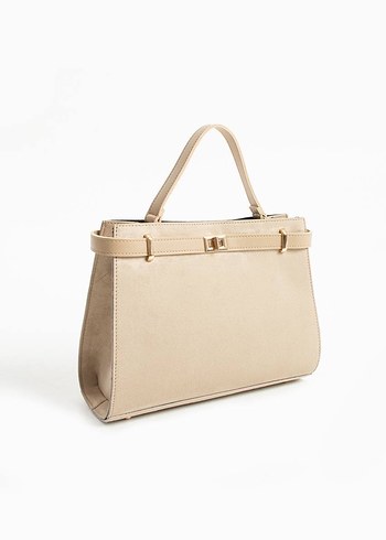 Siyah Süet Kemer Detaylı Kadın Çanta - Görsel 6