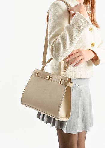 Siyah Süet Kemer Detaylı Kadın Çanta - Görsel 8