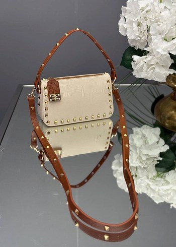 Beyaz Yılan Desenli Deri Kadın Çanta - Görsel 3