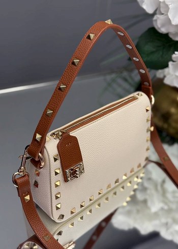 Beyaz Yılan Desenli Deri Kadın Çanta - Görsel 6