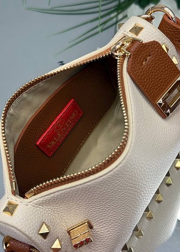 Beyaz Yılan Desenli Deri Kadın Çanta - Görsel 2