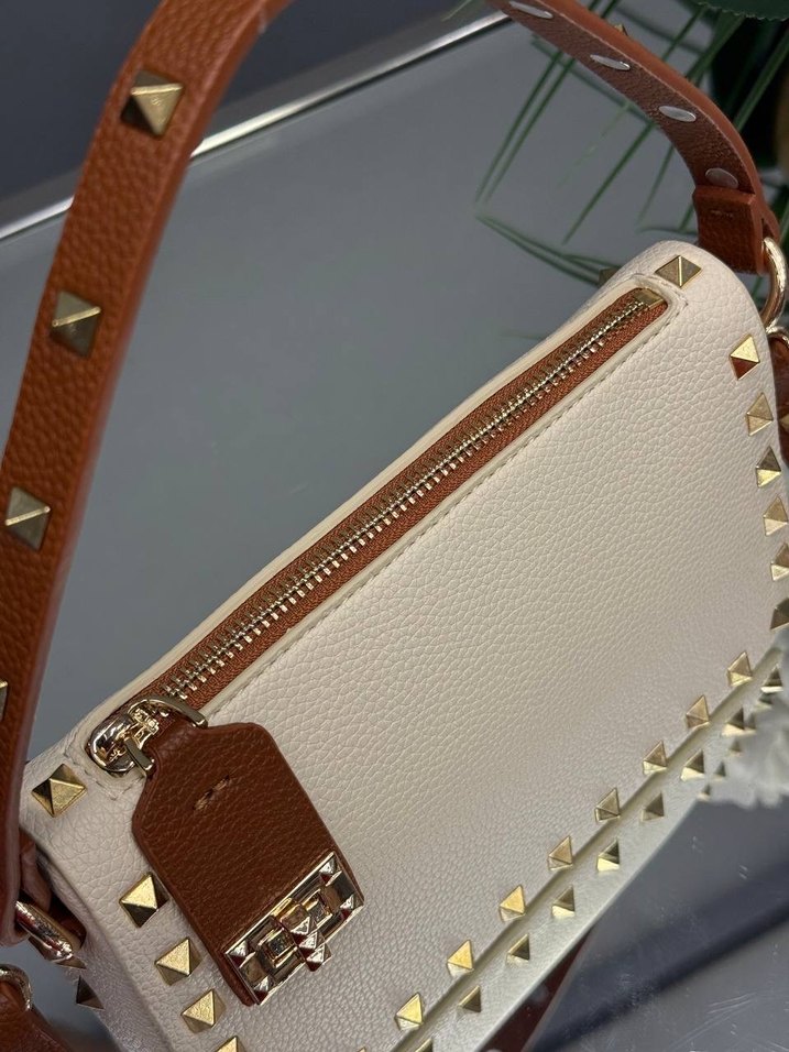 Beyaz Yılan Desenli Deri Kadın Çanta - Görsel 4