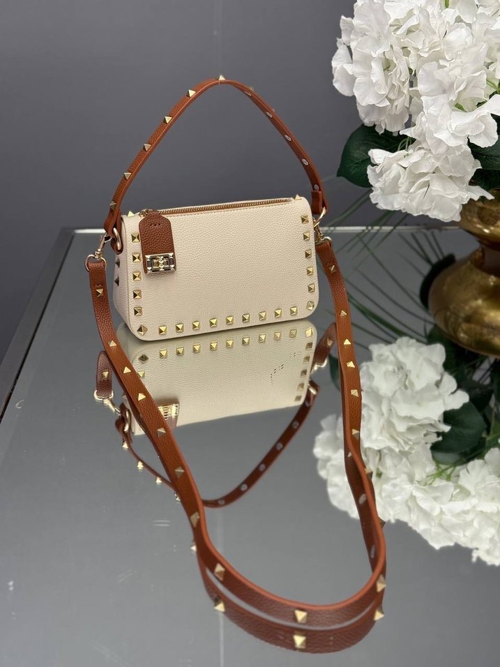 Beyaz Yılan Desenli Deri Kadın Çanta - Görsel 3