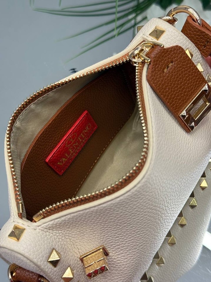 Beyaz Yılan Desenli Deri Kadın Çanta - Görsel 2