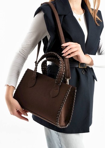 Bej Süet Kadın Çanta - Görsel 3