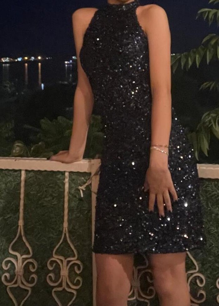 Payetli kısa abiye - Görsel 3