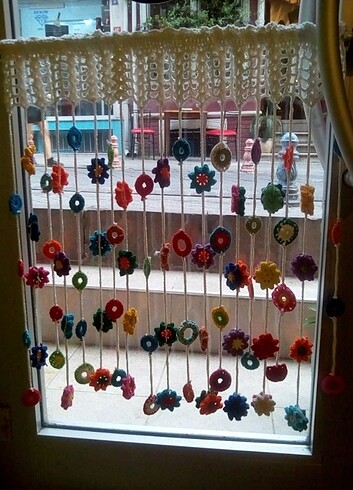 Tığ işi Özel tasarım perde - Görsel 3