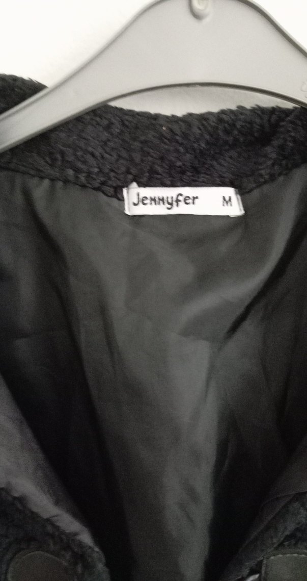 Düğmeli Siyah Kadın Midi Kaban - Görsel 3