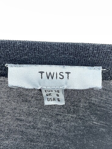 36 Beden siyah Renk Twist Uzun Elbise %70 İndirimli.