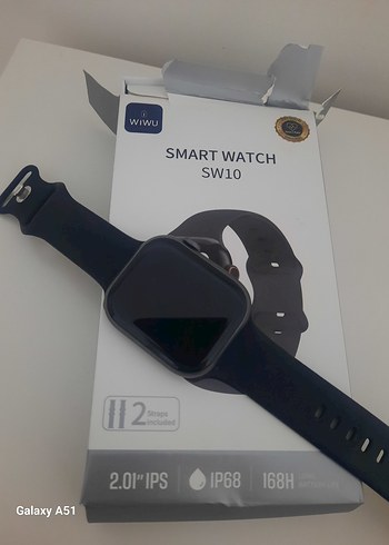 Siyah Akıllı Saat, 2.0" IPS Ekran, IP68 Su Geçirmez - Görsel 3