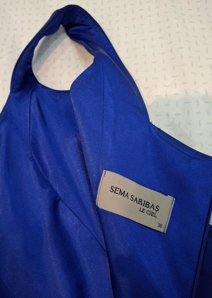 Tasarım mavi elbise - Görsel 3