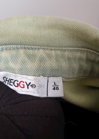l Beden haki Renk Kadın Haki Düğmeli Denim Ceket