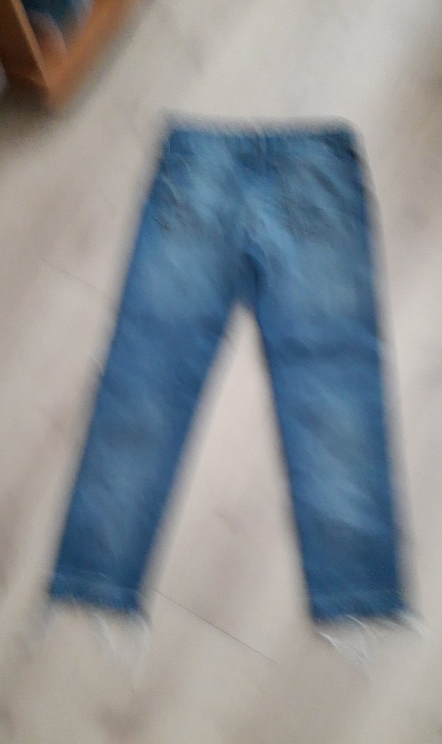 Kadın Mavi Bol Kesim Midi Jean - Görsel 3