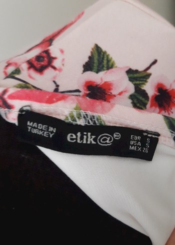 Pembe Çiçek Desenli Uzun Kollu Kalem Elbise - Görsel 3