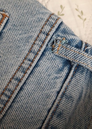 s Beden mavi Renk Mavi Midi Boy Salaş Denim Kadın Jean