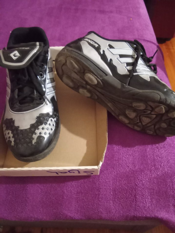 Siyah Erkek Futbol Ayakkabısı Velcro Bantlı - Görsel 5