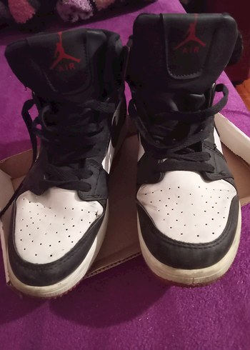 Beyaz Siyah Basketbol Ayakkabısı Velcro Detaylı - Görsel 4