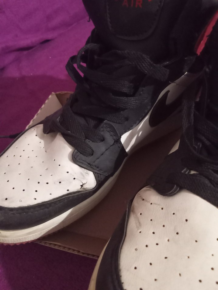 Beyaz Siyah Basketbol Ayakkabısı Velcro Detaylı - Görsel 3