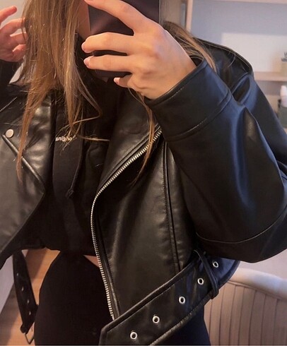 Zara kısa deri ceket