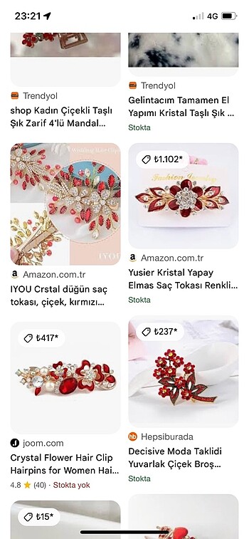 Diğer KIRMIZI TAŞLI KINA ABİYE TOKASI