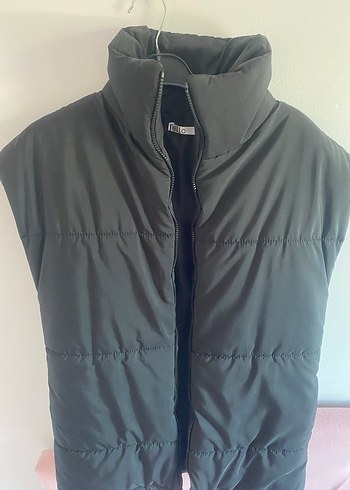 Kadın Siyah Fermuarlı Yelek - Görsel 3