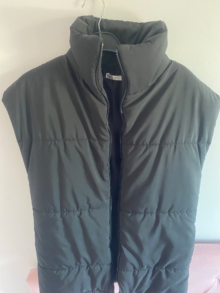 Kadın Siyah Fermuarlı Yelek - Görsel 3