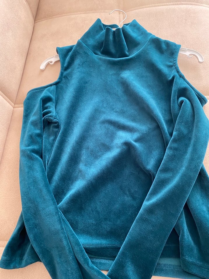 Mavi Kadın Fermuarlı V Yaka Bluz - Görsel 2