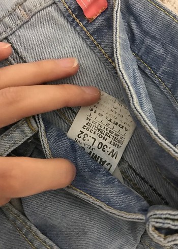 m Beden Kadın Gri Bol Kesim Midi Denim Pantolon