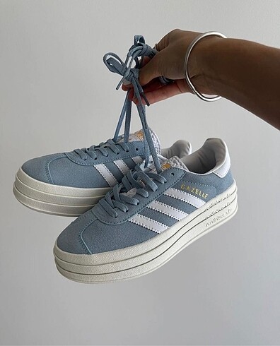 37 Beden mavi Renk ADİDAS GAZELLE BOLD İTHAL