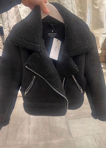 Siyah Mini Süet Kürklü Kadın Ceket