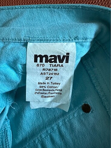 27 Beden Mavi normal bel kot şort