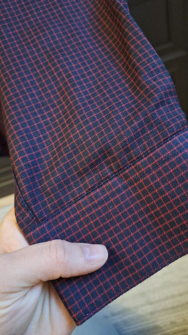 Erkek Bordo Düğmeli Uzun Kollu Gömlek - Görsel 2