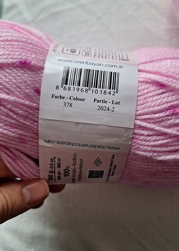 Pembe Kitty Baby El Örgü İpi oren bayan - Görsel 2