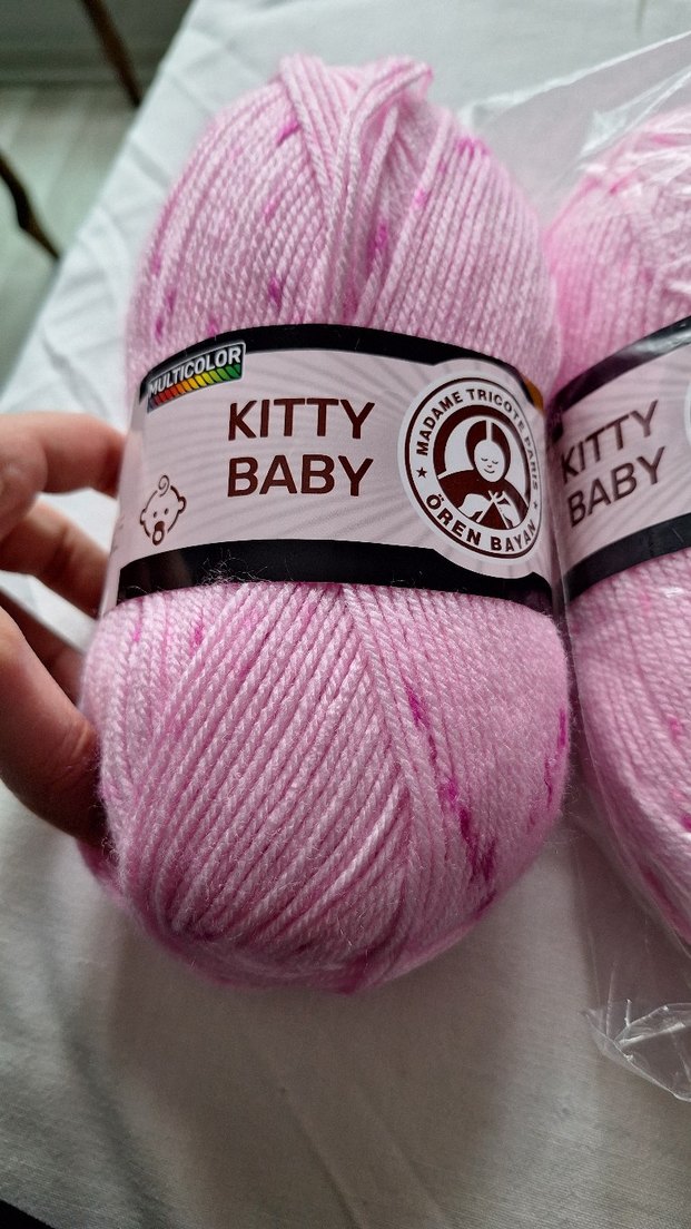 Pembe Kitty Baby El Örgü İpi oren bayan - Görsel 3