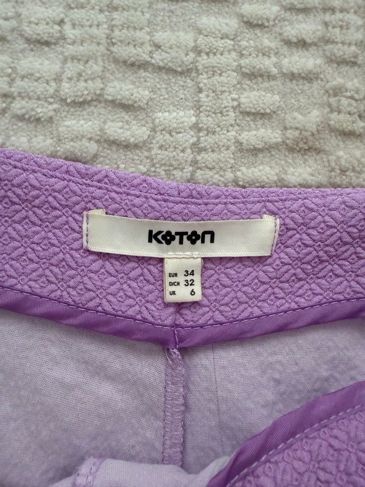 Dantel Detaylı Mor Örgü Kadın şort - Görsel 5