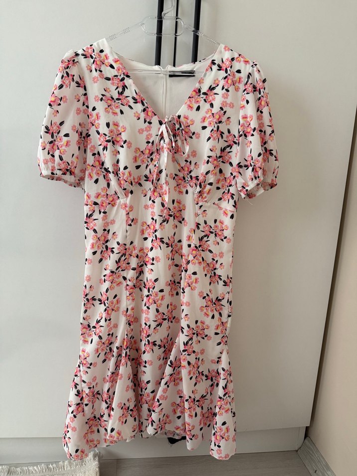 Pembe Mini Bohem Elbise - Görsel 2